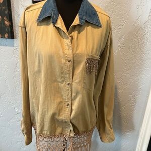 Vintage Haik's Shacket/Jacket Western Style Top for Women Size XL